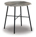 Laverford - Round End Table - Chrome / Black - Tallahassee Discount Furniture (FL)