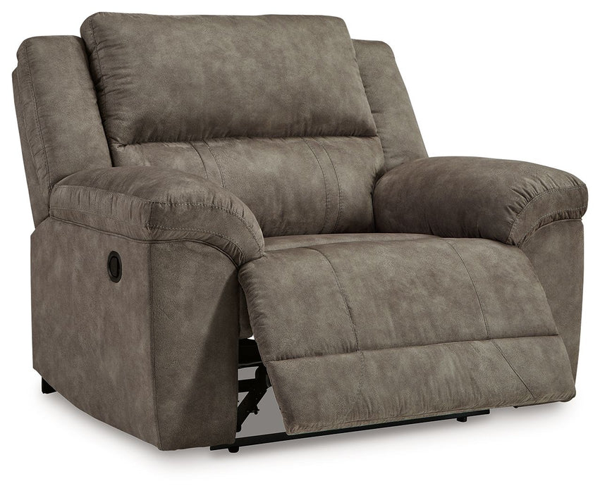 Laresview - Fossil - Zero Wall Wide Seat Recliner - Tallahassee Discount Furniture (FL)