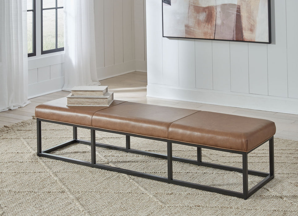 Joston - Accent Bench - Caramel - Tallahassee Discount Furniture (FL)