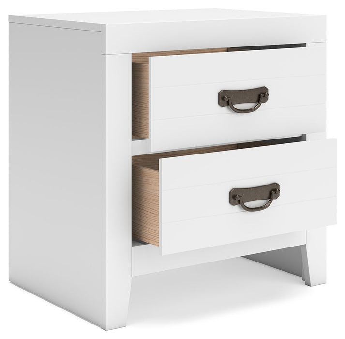 Binterglen - White - Two Drawer Night Stand - Tallahassee Discount Furniture (FL)