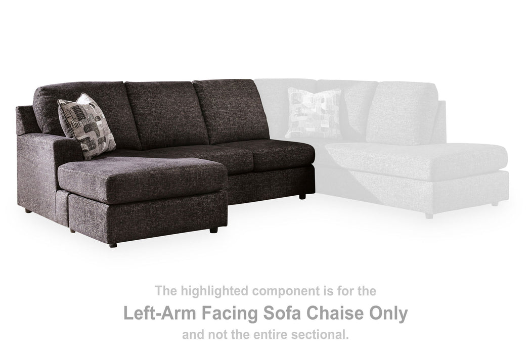 Lentiz - LAF Sofa Chaise - Onyx - Tallahassee Discount Furniture (FL)