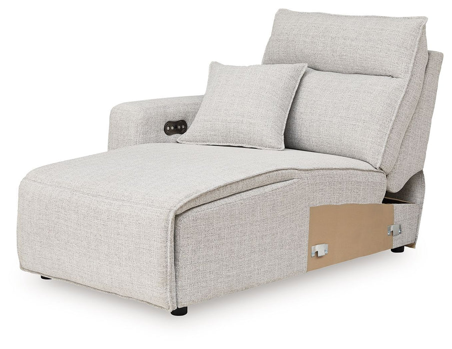 Modmax II - LAF Press Back Power Chaise - Stone - Tallahassee Discount Furniture (FL)