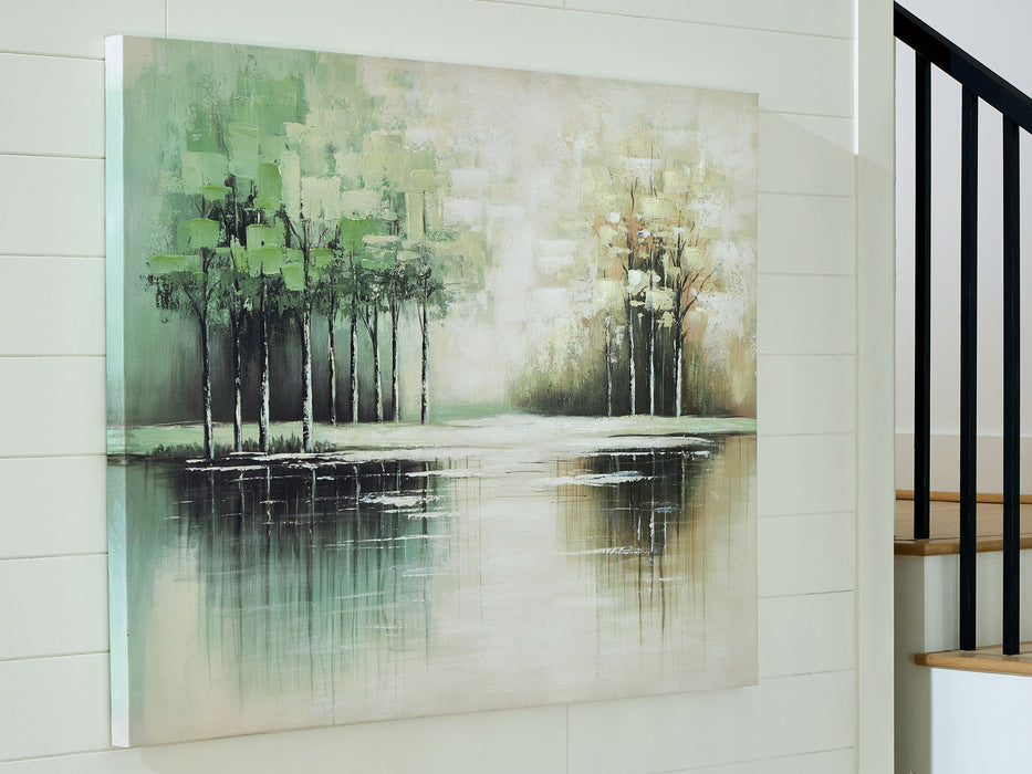 Garlenridge - Green / Tan / White - Wall Art - Tallahassee Discount Furniture (FL)