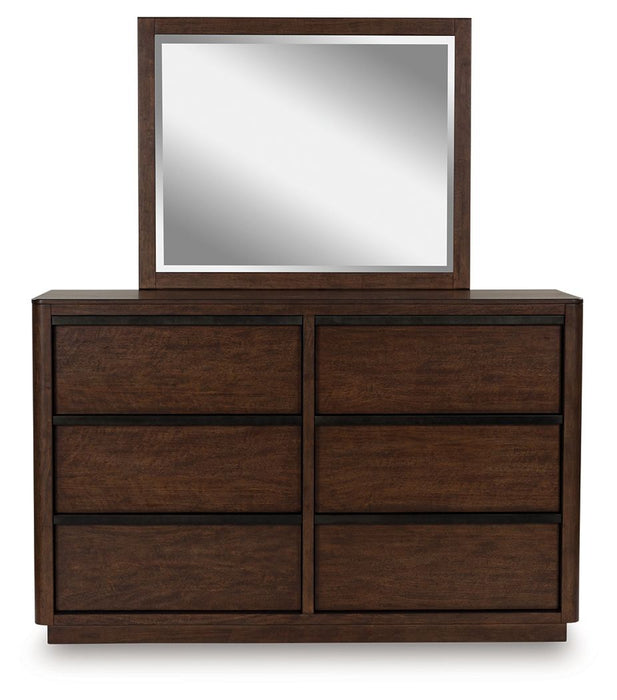 Dilenno - Dark Brown - Dresser And Mirror - Tallahassee Discount Furniture (FL)