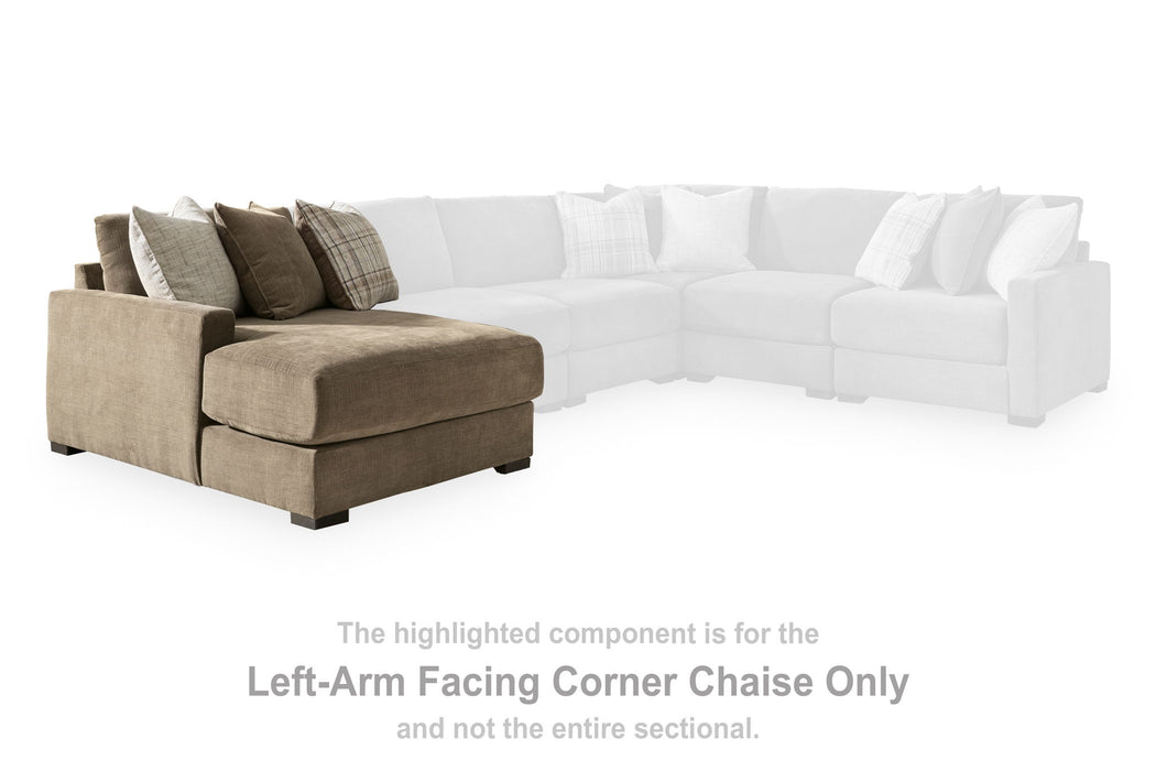 Camellia-Court - LAF Corner Chaise - Coffee - Tallahassee Discount Furniture (FL)