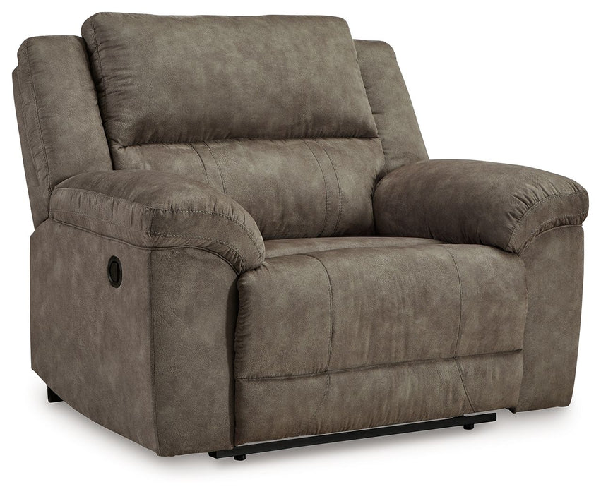 Laresview - Fossil - Zero Wall Wide Seat Recliner - Tallahassee Discount Furniture (FL)