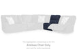 Acklen Place - Armless Chair - Navy - Tallahassee Discount Furniture (FL)