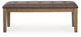 Urbinforte - Large Upholstered Dining Room Bench - Light Brown - Tallahassee Discount Furniture (FL)