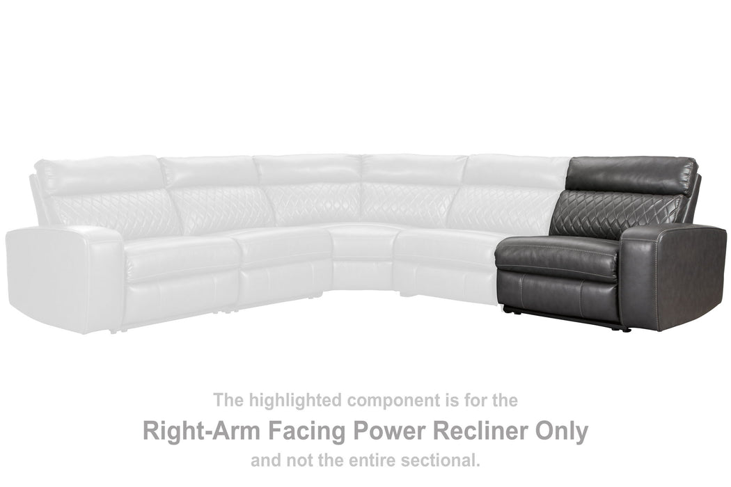 Samperstone - Gray - RAF Zero Wall Power Recliner - Tallahassee Discount Furniture (FL)