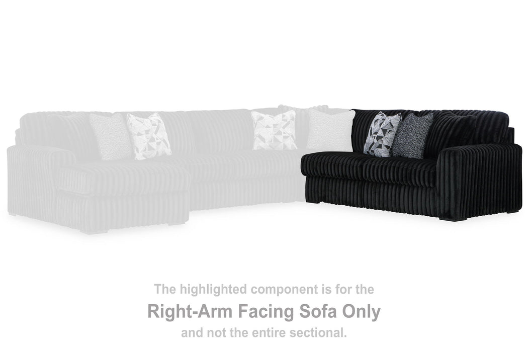 Midnight-Madness - Onyx - Raf Sofa - Tallahassee Discount Furniture (FL)