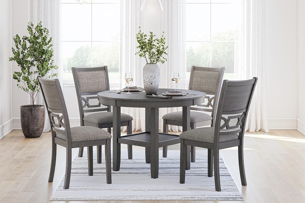 Wrenning - Dining Room Table Set (Set of 5) - Gray - Tallahassee Discount Furniture (FL)
