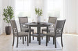 Wrenning - Dining Room Table Set (Set of 5) - Gray - Tallahassee Discount Furniture (FL)