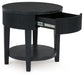 Marstream - Black - Round End Table - Tallahassee Discount Furniture (FL)