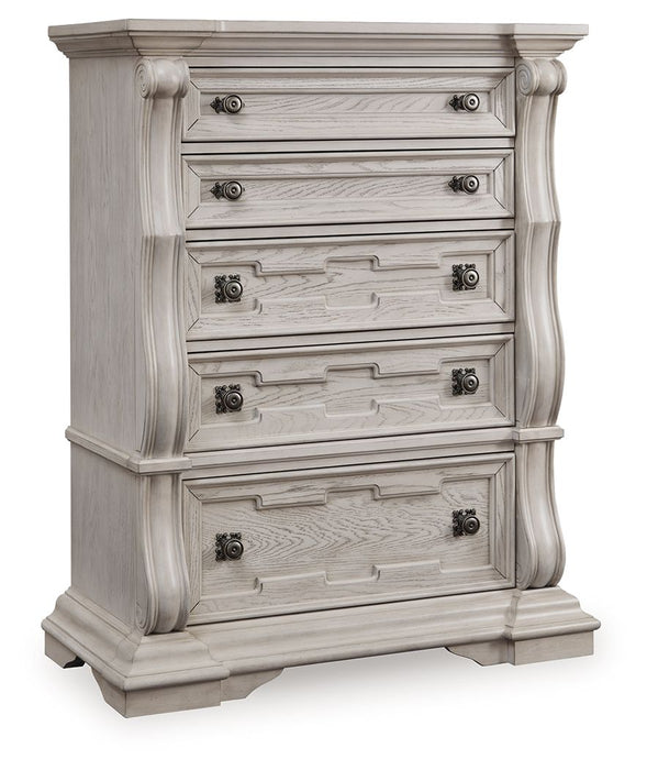 Bruchandi - Antique White - Five Drawer Chest - Tallahassee Discount Furniture (FL)