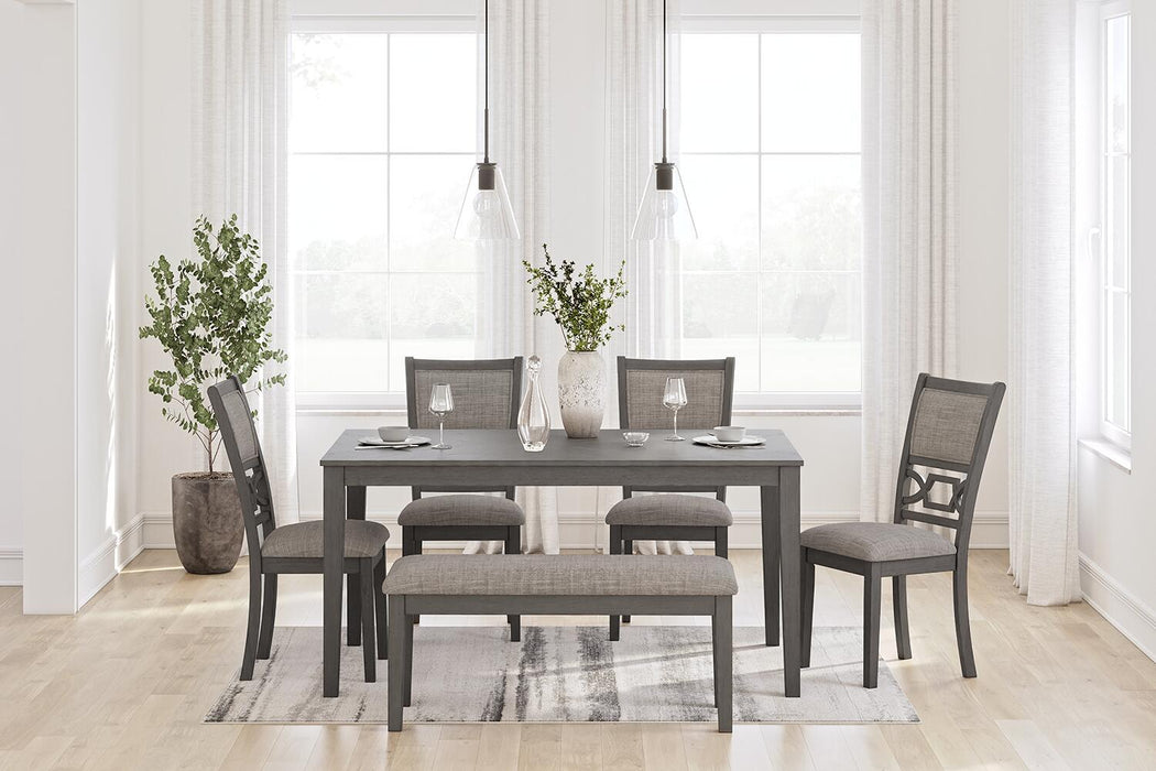 Wrenning - Dining Room Table Set (Set of 6) - Gray - Tallahassee Discount Furniture (FL)