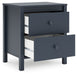 Simmenfort - Navy Blue - Two Drawer Night Stand - Tallahassee Discount Furniture (FL)