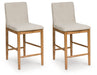 Isanti - Light Brown - Upholstered Barstool (Set of 2) - Tallahassee Discount Furniture (FL)