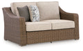 Laguna Heights - Loveseat With Cushion - Beige - Tallahassee Discount Furniture (FL)