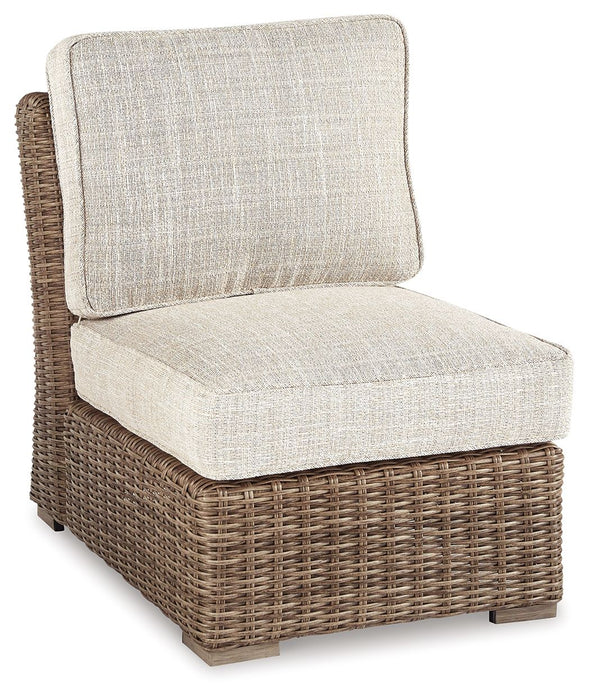 Beachcroft - Armless Chair w/Cushion - Beige - Tallahassee Discount Furniture (FL)
