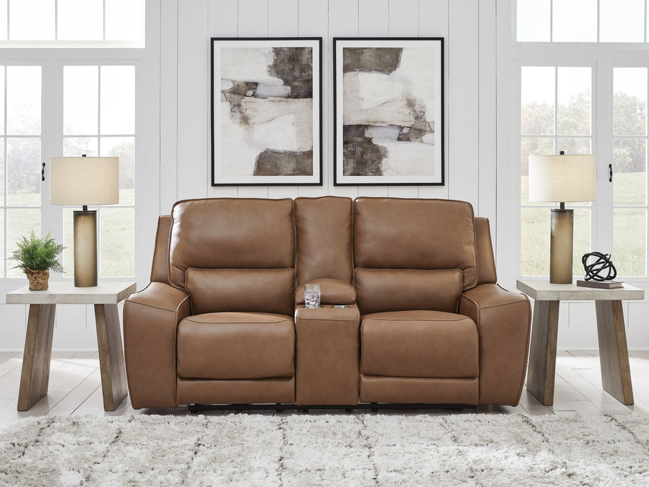 DeepWakes - Power Reclining Loveseat / Console / Adjustable Headrest - Tallahassee Discount Furniture (FL)