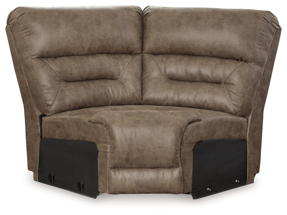 Ravenel - Wedge - Faux Leather - Fossil - Tallahassee Discount Furniture (FL)