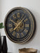 Dairton - Black / Gold Finish - Wall Clock - Tallahassee Discount Furniture (FL)