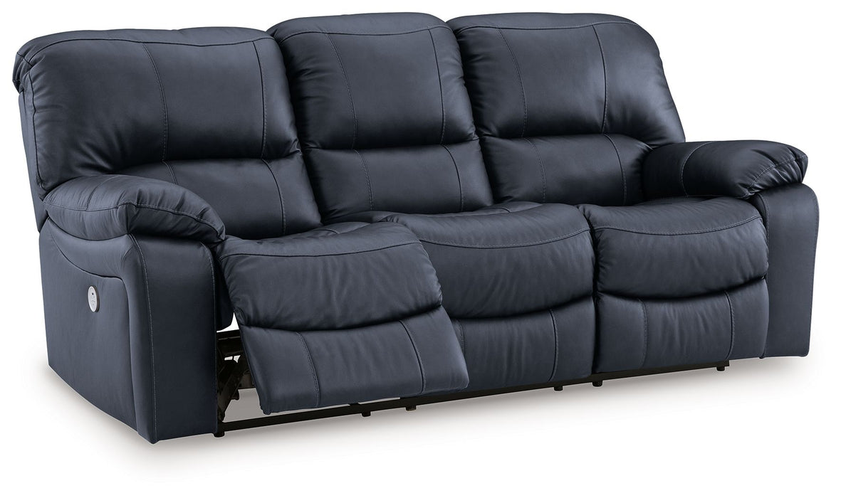 Leesworth - Ocean - 3 Pc. - Power Reclining Sofa, Power Reclining Loveseat, Power Rocker Recliner - Tallahassee Discount Furniture (FL)