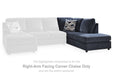 Albar Place - Cobalt - Raf Corner Chaise - Tallahassee Discount Furniture (FL)