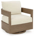 Serene Bay - Dark Brown / White - Swivel Glider Chair With Cushion - Tallahassee Discount Furniture (FL)