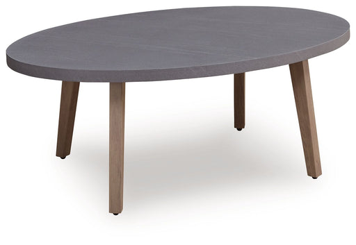 Harmony Headlands - Oval Cocktail Table - Natural / Gray - Tallahassee Discount Furniture (FL)