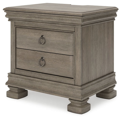 Lexorne - Gray - Three Drawer Night Stand - Tallahassee Discount Furniture (FL)