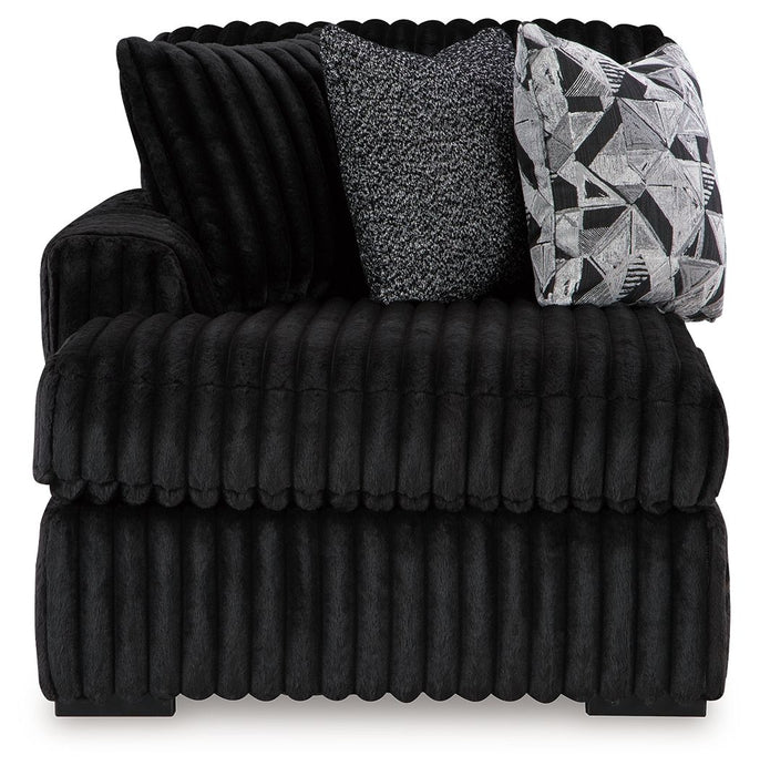 Midnight-Madness - Onyx - Laf Corner Chaise - Tallahassee Discount Furniture (FL)