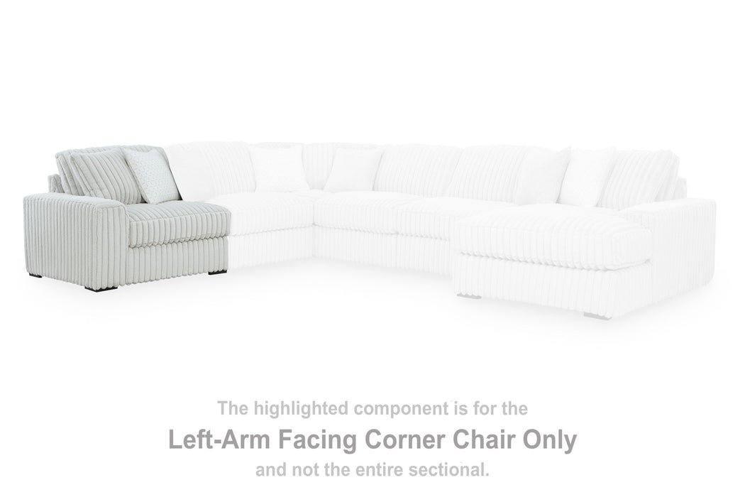 Stupendous - LAF Corner Chair - Alloy - Tallahassee Discount Furniture (FL)