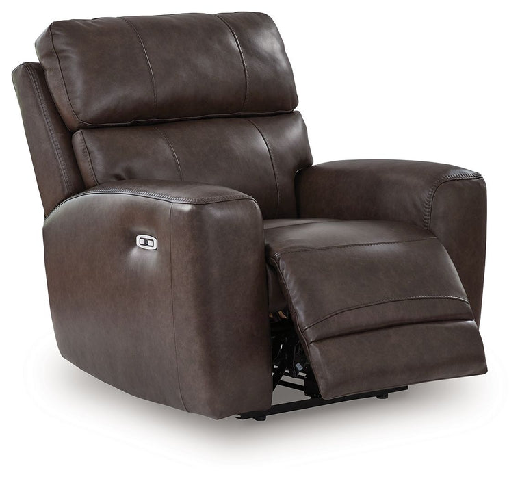 Crossplex - Smoke - Power Recliner / Adjustable Headrest - Tallahassee Discount Furniture (FL)