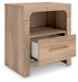 Kinlanni - One Drawer Night Stand - Tan - Tallahassee Discount Furniture (FL)