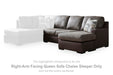 Castille Way - RAF Queen Sofa Chaise Sleeper - Fossil - Tallahassee Discount Furniture (FL)