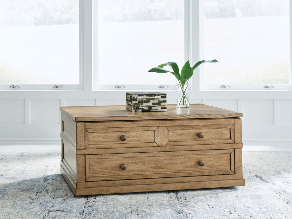 Sharlance - Light Brown - Lift Top Cocktail Table - Tallahassee Discount Furniture (FL)