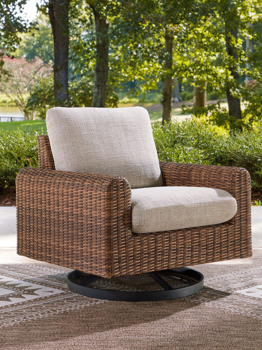 Dolan Creek - Swivel Lounge With Cushion - Gray / Brown - Tallahassee Discount Furniture (FL)