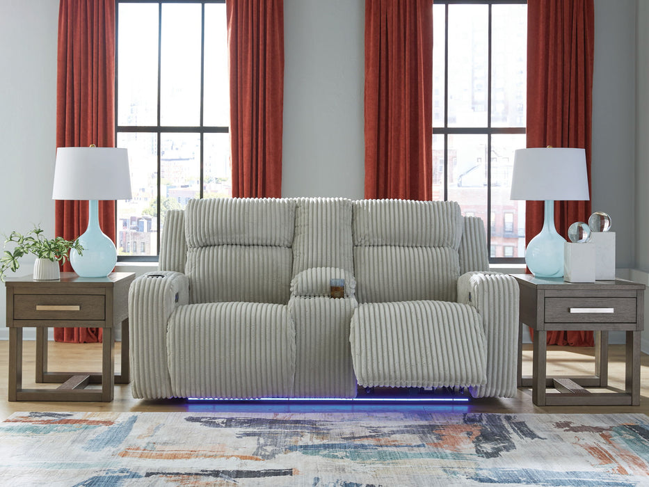 Forest Lake - Power Reclining Loveseat With Console / Adj Headrest - Tallahassee Discount Furniture (FL)