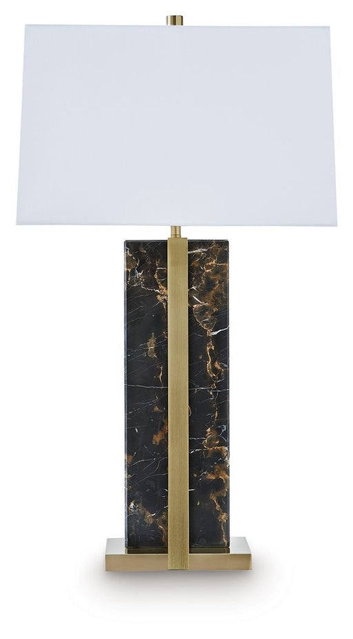 Neonish - Marble Table Lamp - Black / Gold Finish - Tallahassee Discount Furniture (FL)