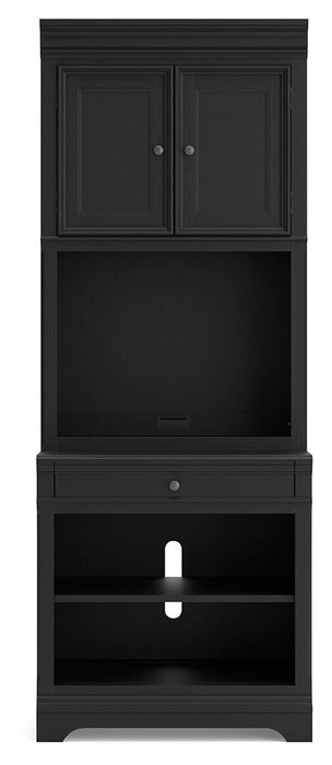 Beckincreek - Black - Bookcase With Door Hutch - Tallahassee Discount Furniture (FL)