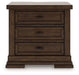 Taffenbrook - Medium Brown - Three Drawer Night Stand - Tallahassee Discount Furniture (FL)
