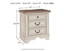 Realyn - Three Drawer Night Stand - White / Brown / Beige - Tallahassee Discount Furniture (FL)