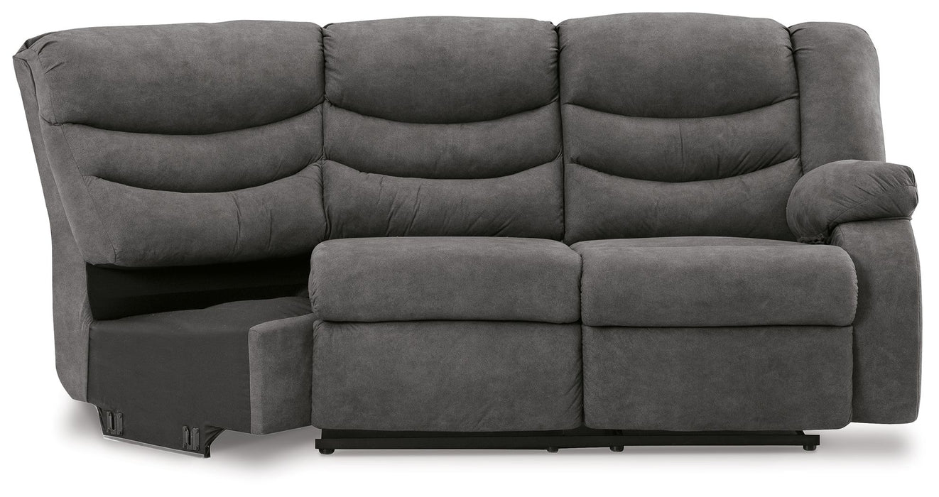 Partymate - Slate - Raf Reclining Loveseat - Tallahassee Discount Furniture (FL)