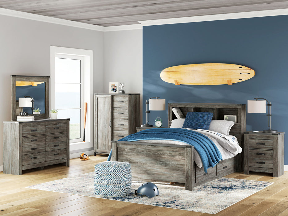 Frandern - Bookcase Panel Bedroom Set With Storage - Tallahassee Discount Furniture (FL)