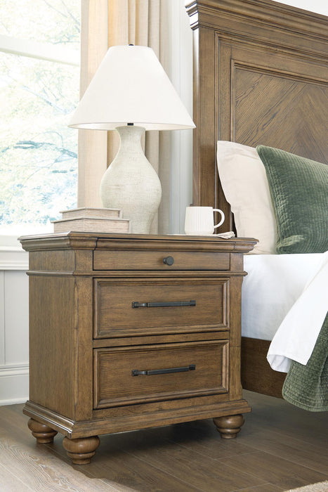 Karallin - Three Drawer Night Stand - Medium Brown - Tallahassee Discount Furniture (FL)