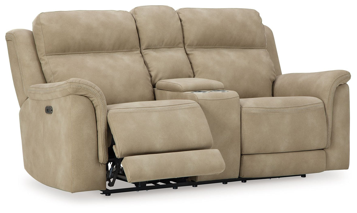 Next-Gen Durapella - Reclining Power Loveseat With Console - Tallahassee Discount Furniture (FL)