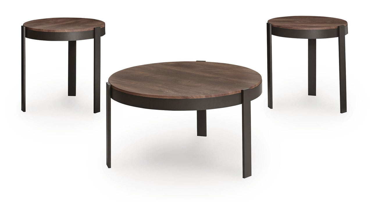 Horizon Hills - Occasional Table Set (Set of 3) - Brown / Black - Tallahassee Discount Furniture (FL)