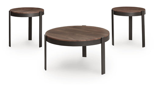 Horizon Hills - Occasional Table Set (Set of 3) - Brown / Black - Tallahassee Discount Furniture (FL)