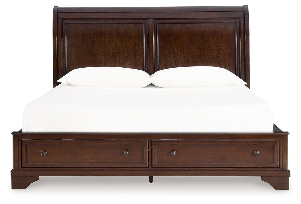 Trellington - Brown - King Sleigh Storage Bed - Tallahassee Discount Furniture (FL)